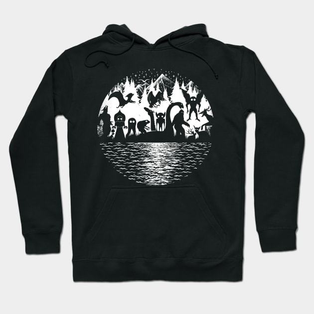 Funny Cryptid Hoodie by Tesszero